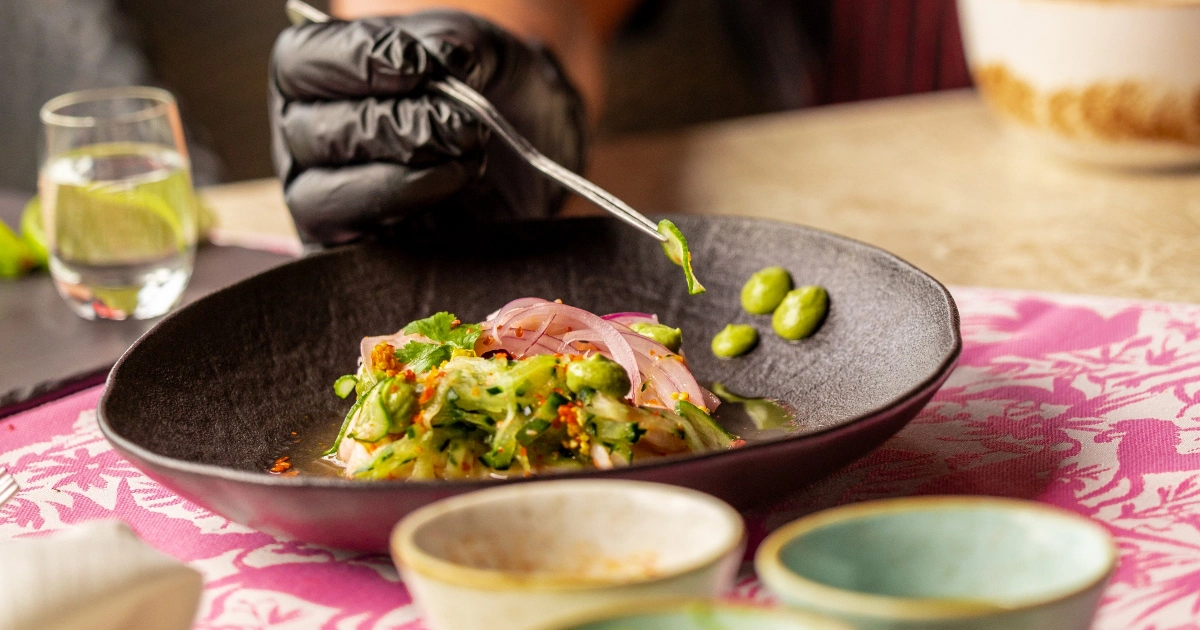 Gourmet Mexican dish served at Zama restaurant.