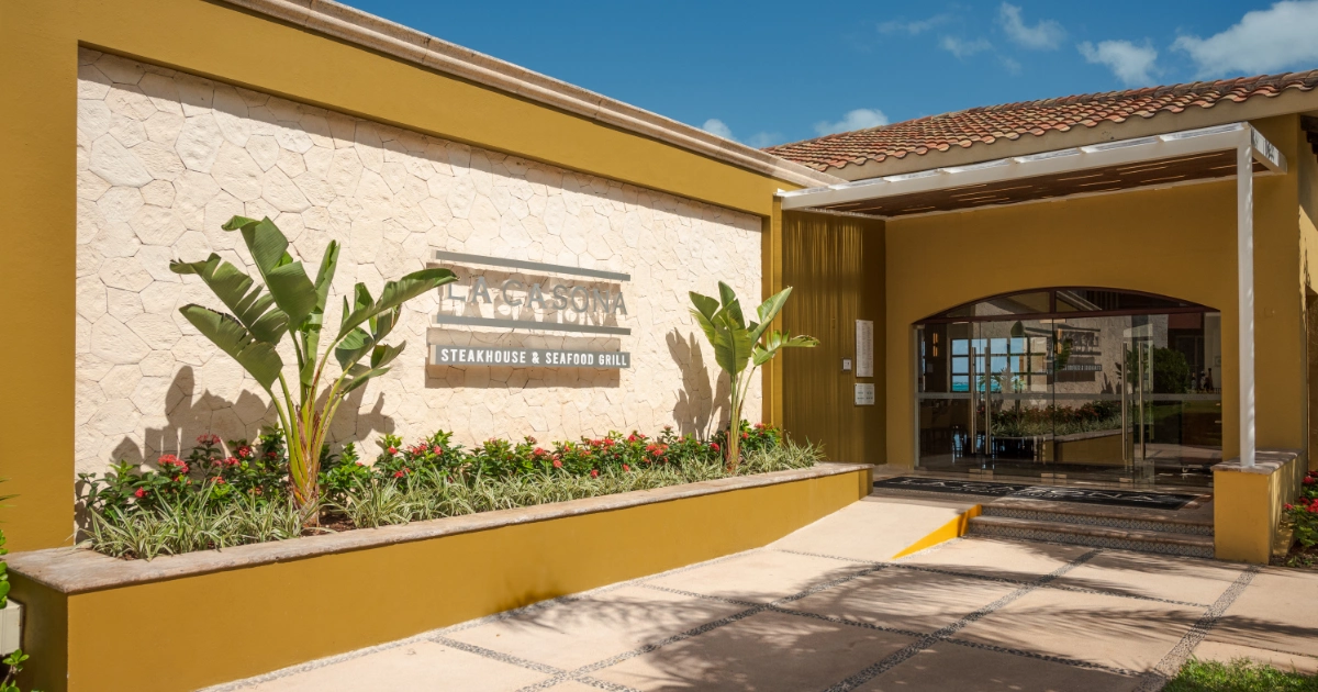 La Casona Steak House at Villa del Palmar Cancun, offering premium cuts of meat and a sophisticated dining experience.