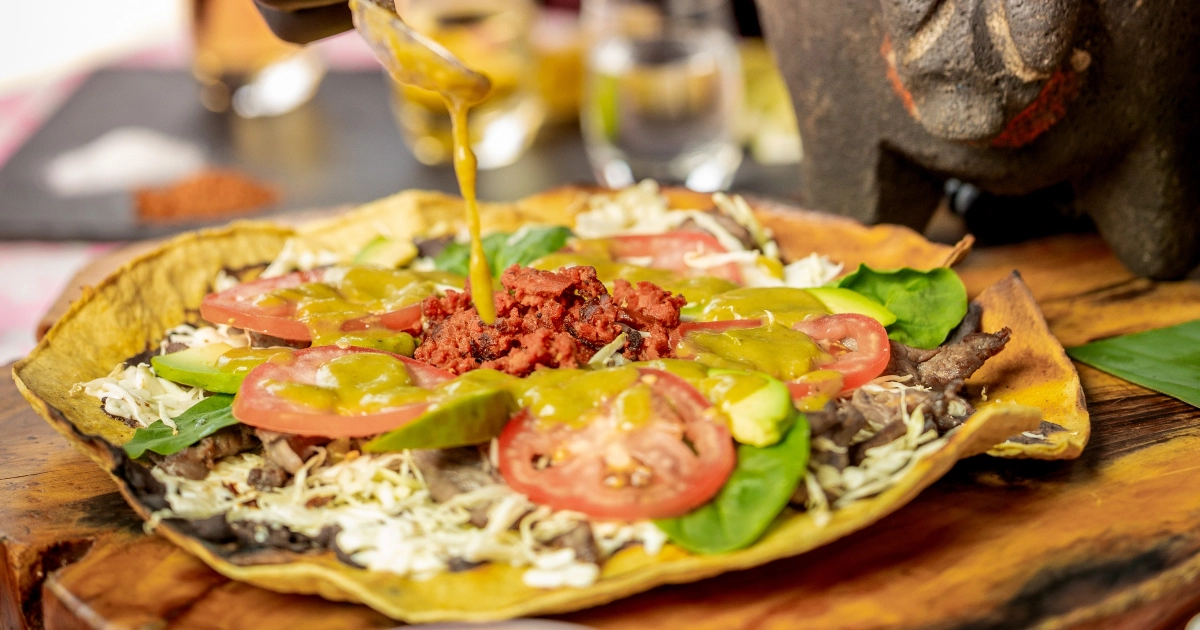 Delicious Oaxacan dish served at Zama restaurant.