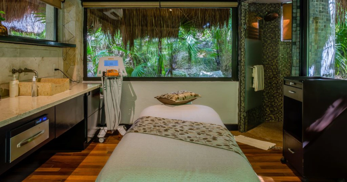High-tech treatment cabin at The Village Spa in Cancun