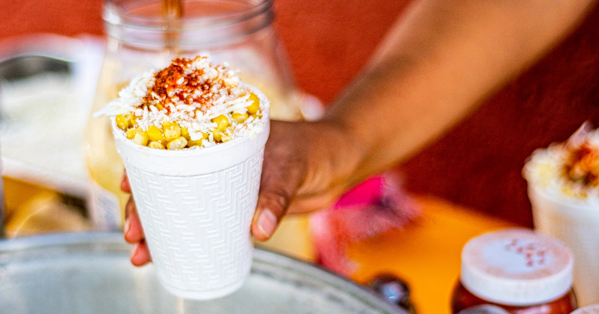 Elote en vaso