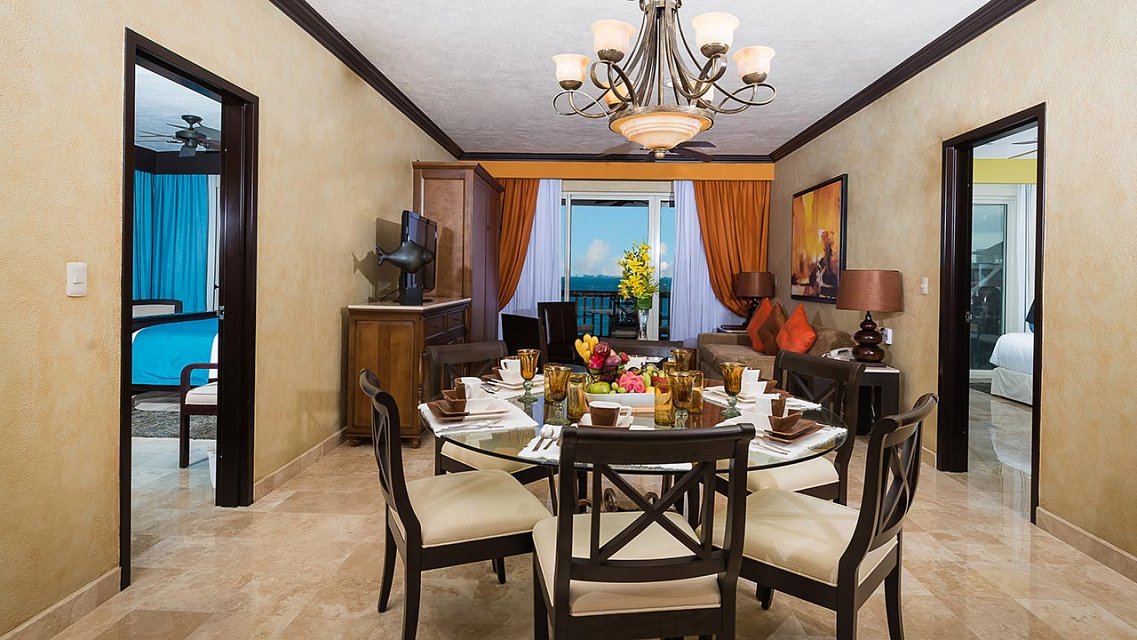 dining area and living room