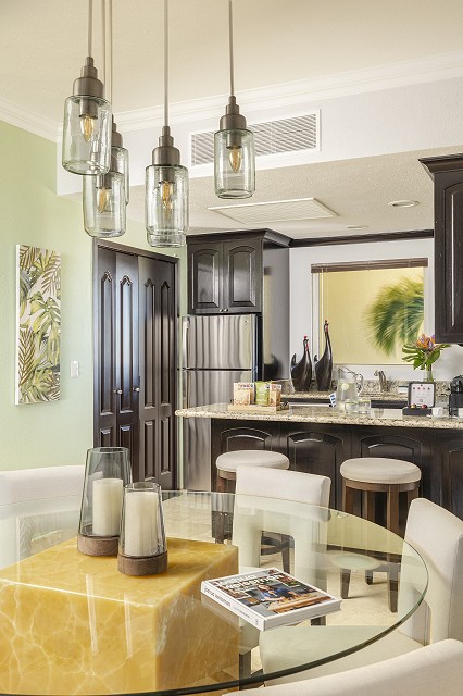 dining area and kitchen