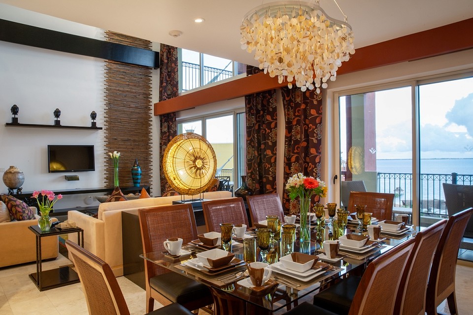 three bedroom luxury dining room